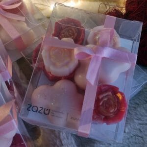 Caja wax melts "Entre Nubes y Rosas"