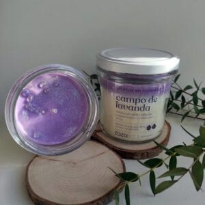 vela aromática artesanal de cera de soja