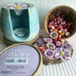 tarrina wax melts aroma violeta y nerolí