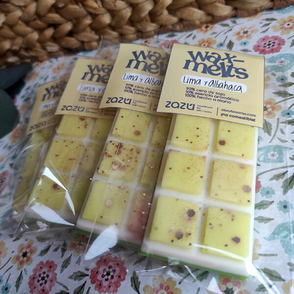 Mini Tableta wax melts Lima y Albahaca - Imagen 2