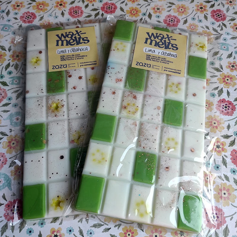 Tableta wax melts Lima y Albahaca