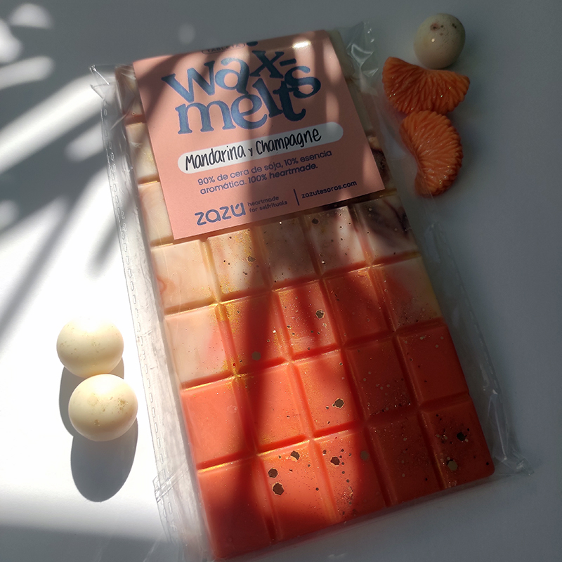 Tableta L wax melts Mandarina y Champagne