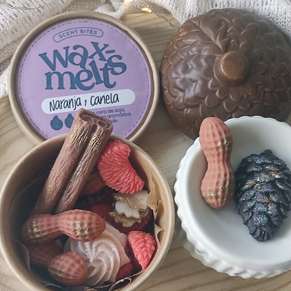Tarrina wax melts Naranja y Canela - Imagen 3