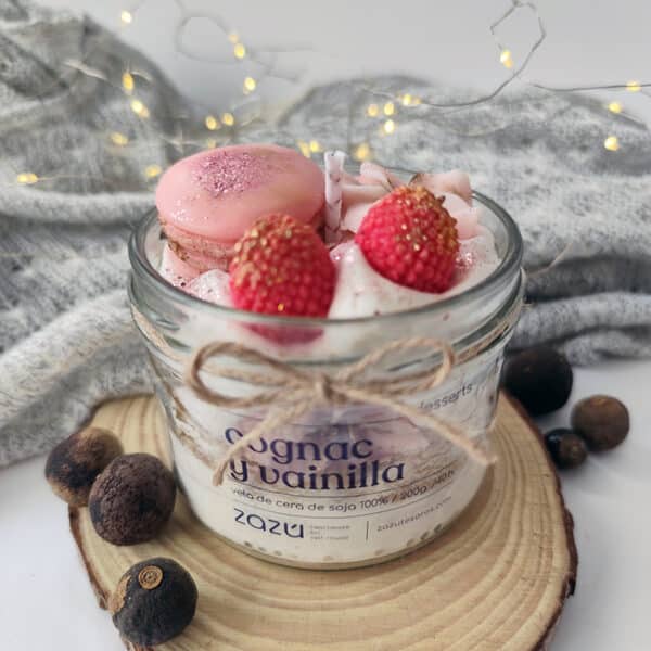 vela dessert cognac y vainilla