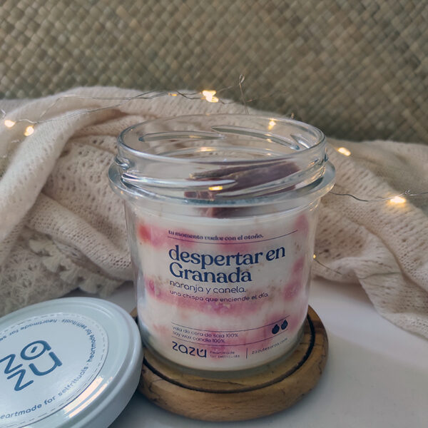 Vela aromática Naranja y Canela "Despertar en Granada" - Imagen 5