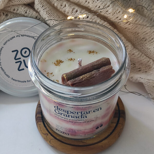 Vela aromática Naranja y Canela "Despertar en Granada" - Imagen 3