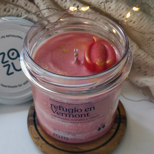 Vela aromática de Calabaza Especiada "Refugio en Vermont" - Imagen 3