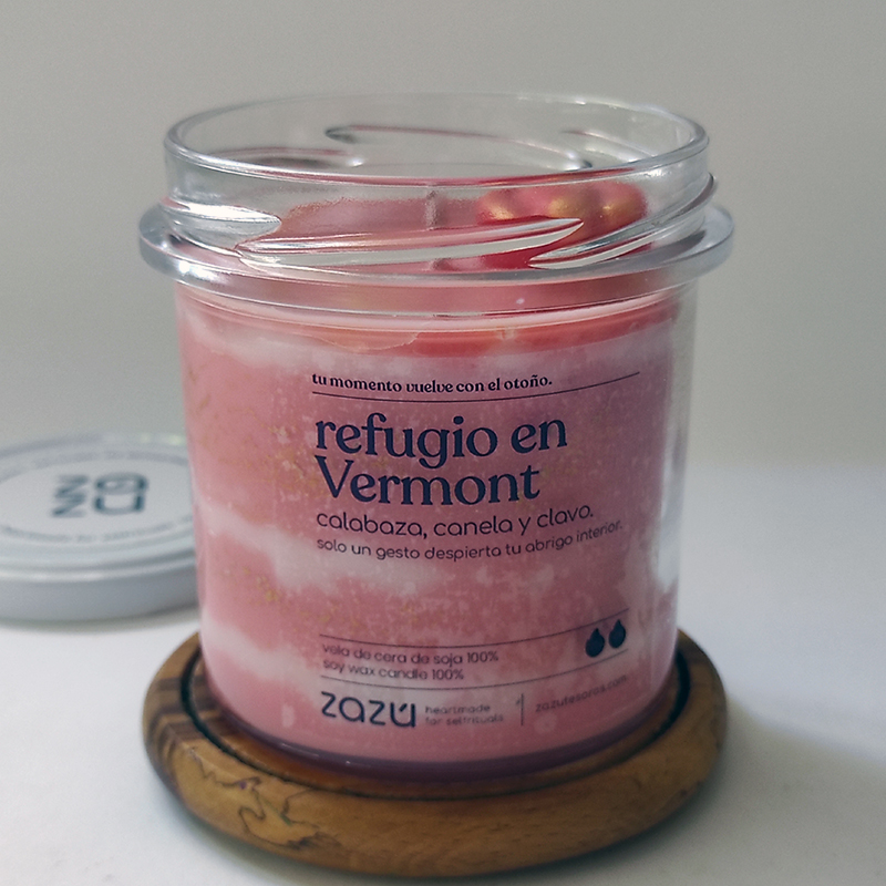 Vela aromática de Calabaza Especiada "Refugio en Vermont"