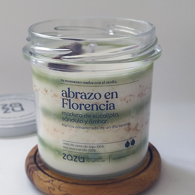 Vela aromática Ámbar y Sándalo "Abrazo en Florencia"