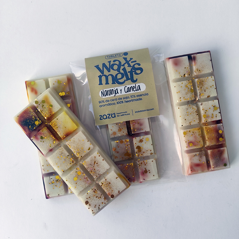 Tableta S wax melts Naranja y Canela