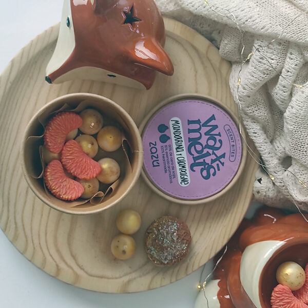 Tarrina wax melts Mandarina y Champagne - Imagen 3