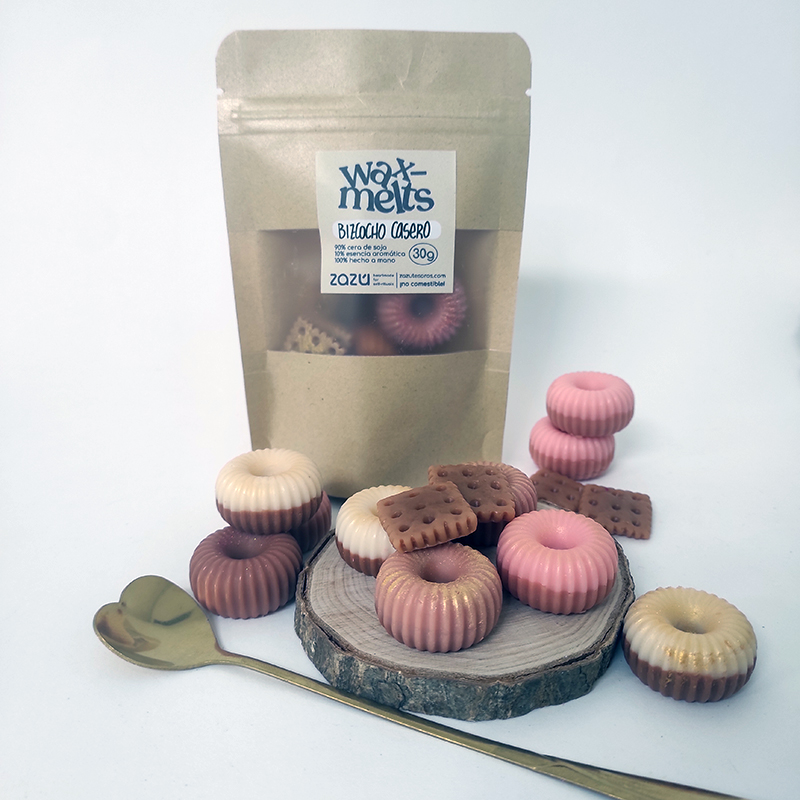 wax melts bizcocho casero