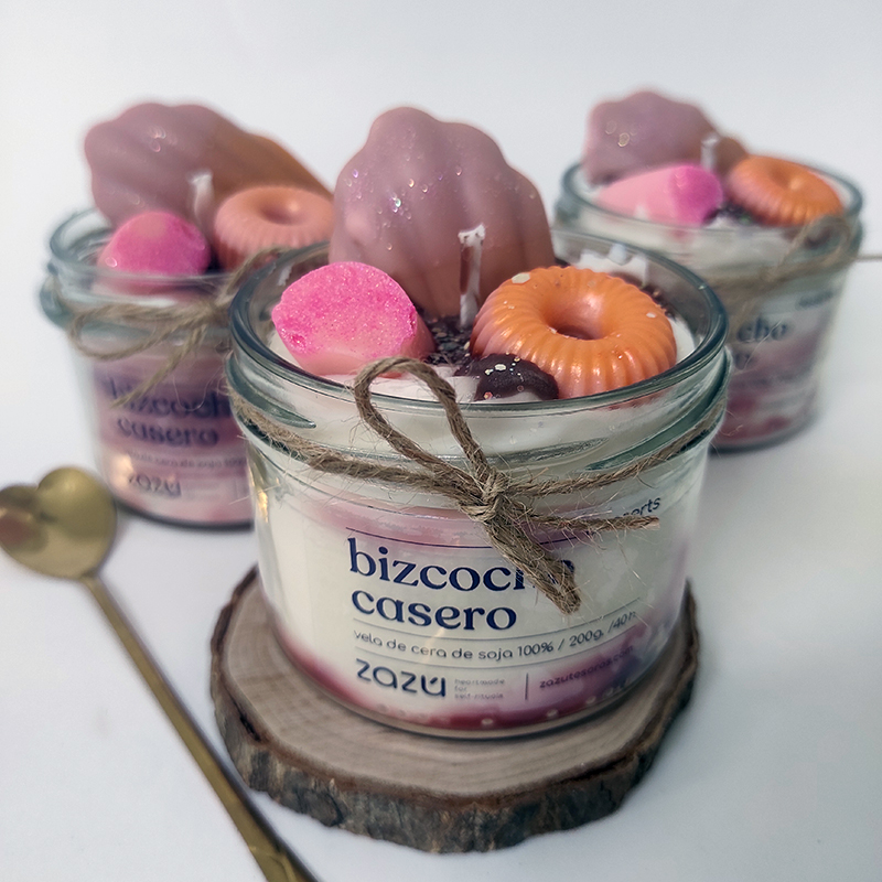 VELA POSTRE BIZCOCHO CASERO