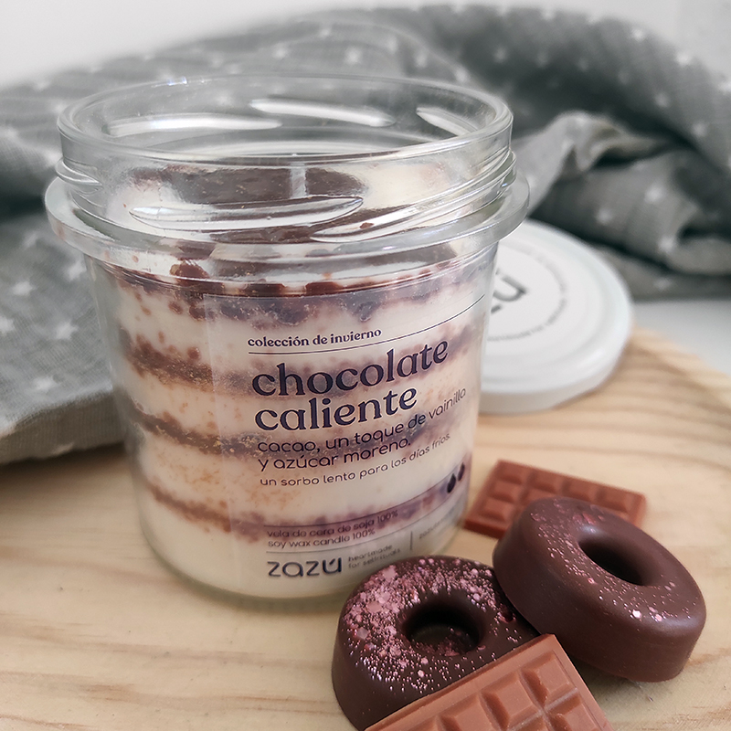 vela aromática chocolate caliente