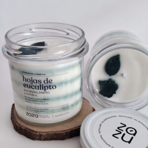 vela aromática hojas de eucalipto