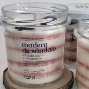 vela aromática madera de sándalo