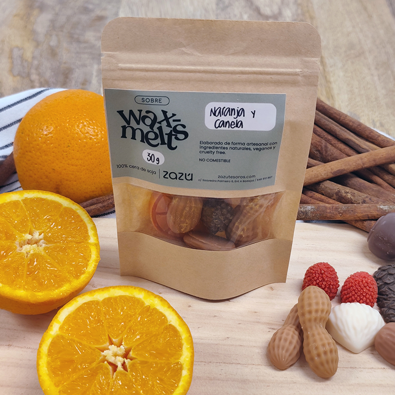 wax melts naranja y canela