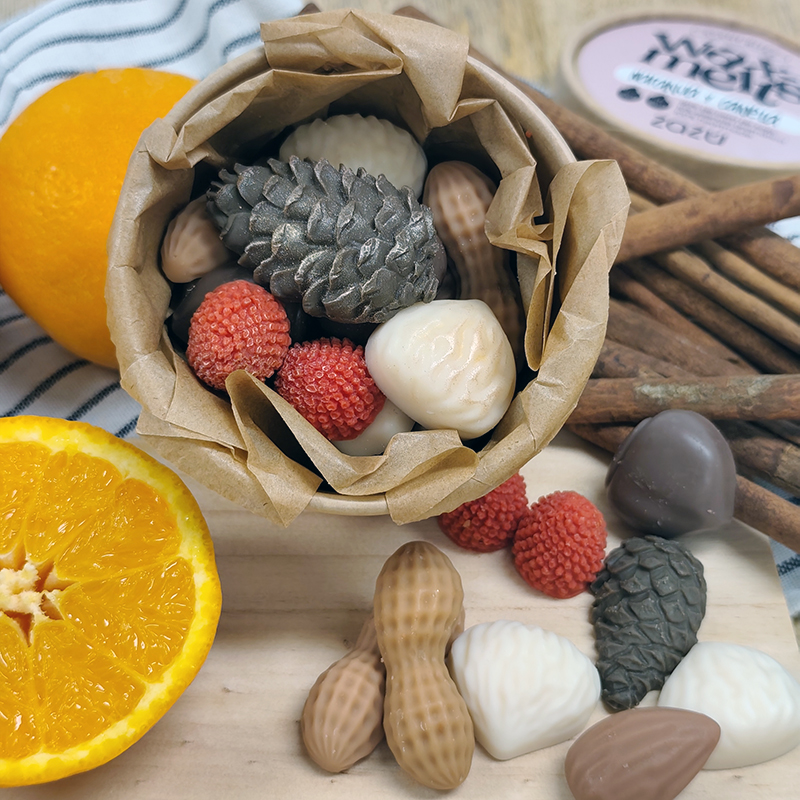 naranja y canela wax melts