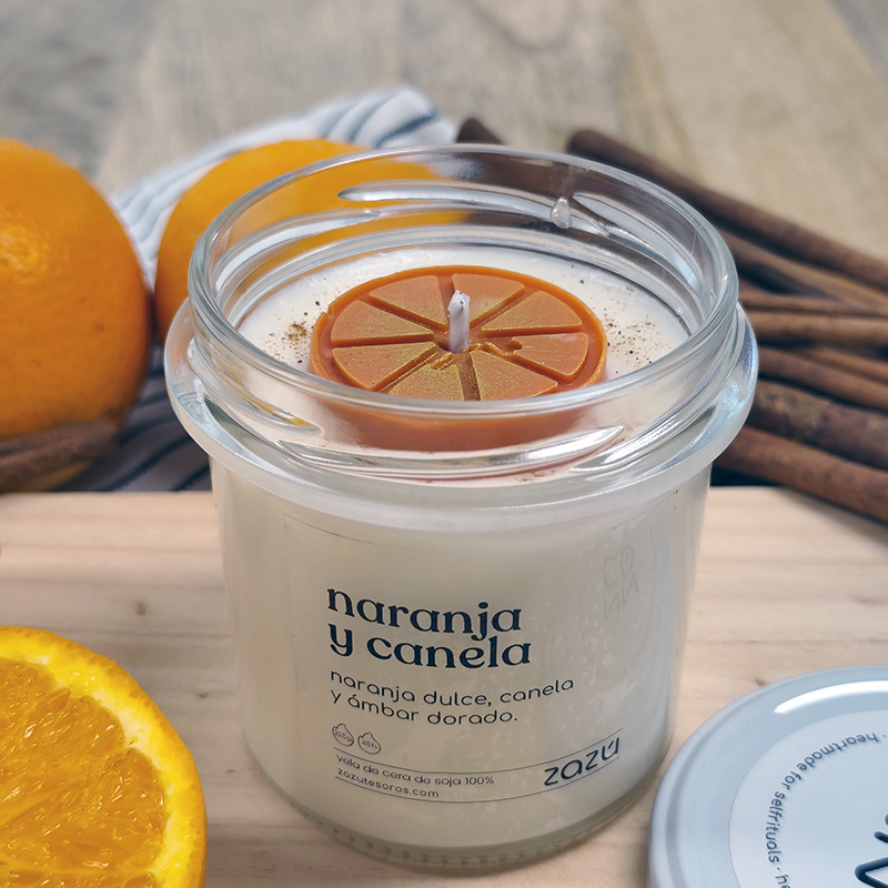 Naranja y Canela - Vela aromática artesanal